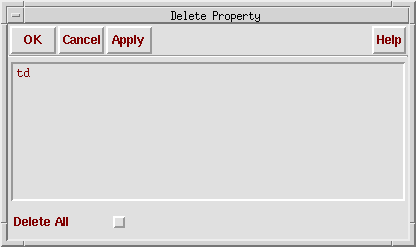 Delete Property Window