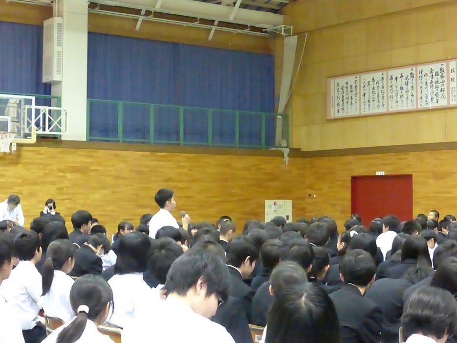 会津高等学校での講演およびパネルディスカッション