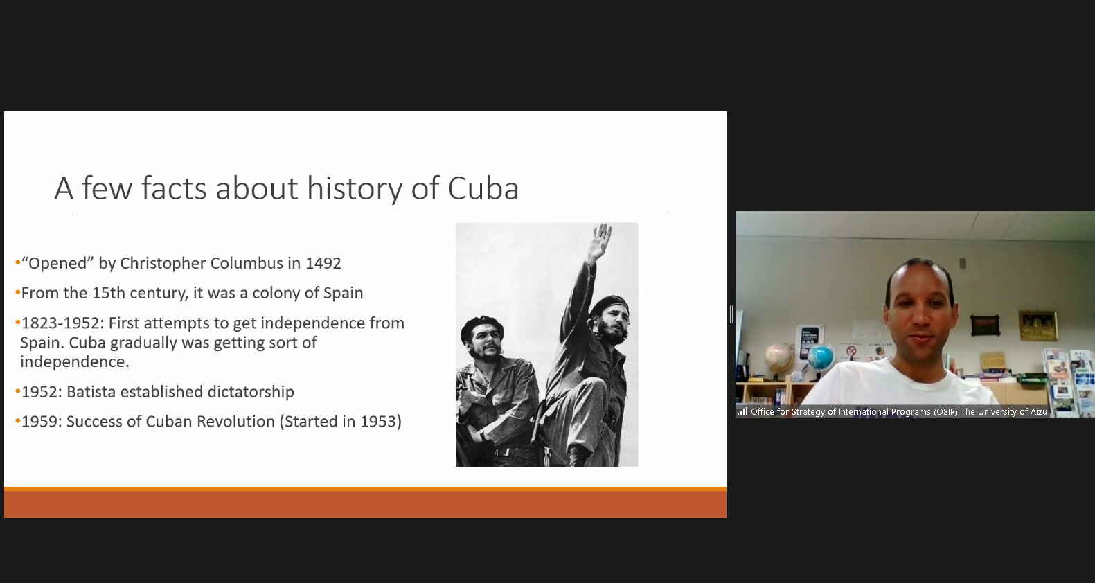  International Talk “Let’s learn about the attractiveness of Cuba and Russia online!” was held!