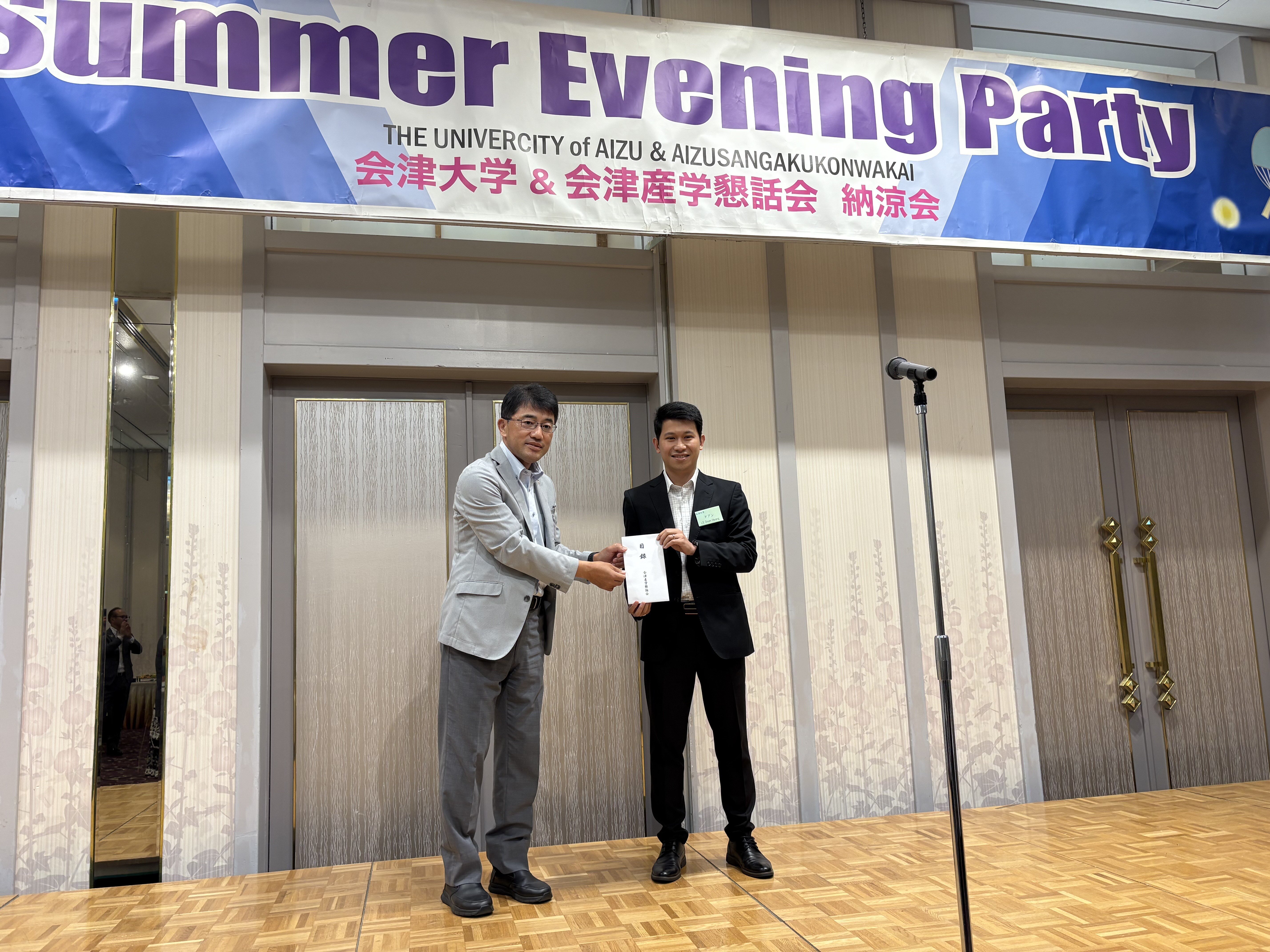 Receive donations to SAISUA at “the Summer Evening Party” hosted by the Aizu Sangaku Konwakai