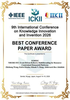ICKII 2026 Best Conference Paper Award — Zhishang Wang